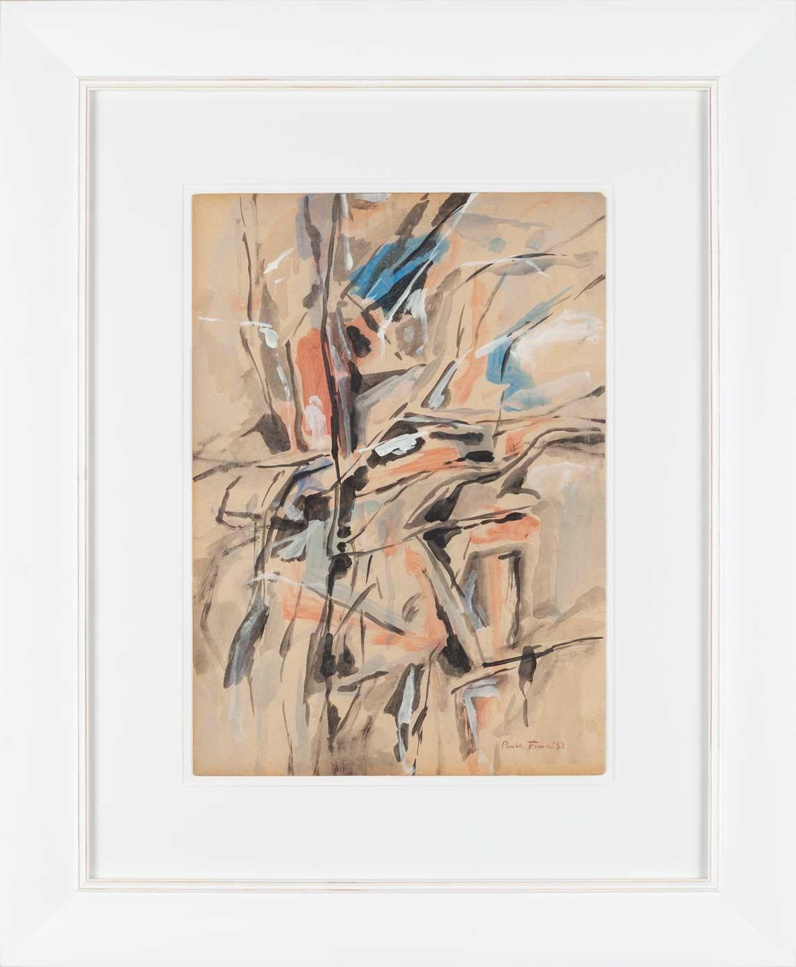 Abstract Drawing di Perle Fine - Senza titolo (astratto 1957)