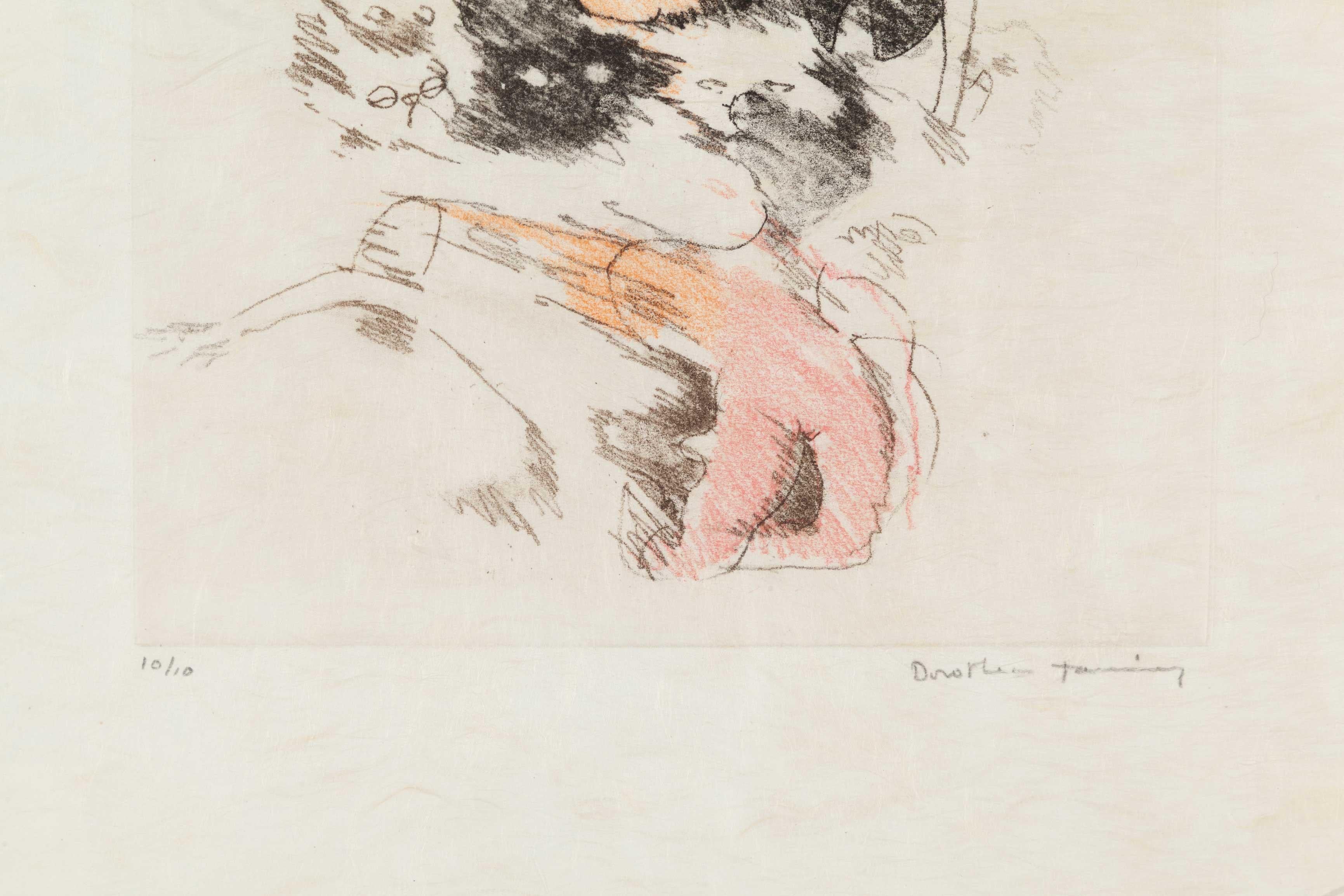 Personne Suite Nr. 3 (Beige), Abstract Drawing, von Dorothea Tanning