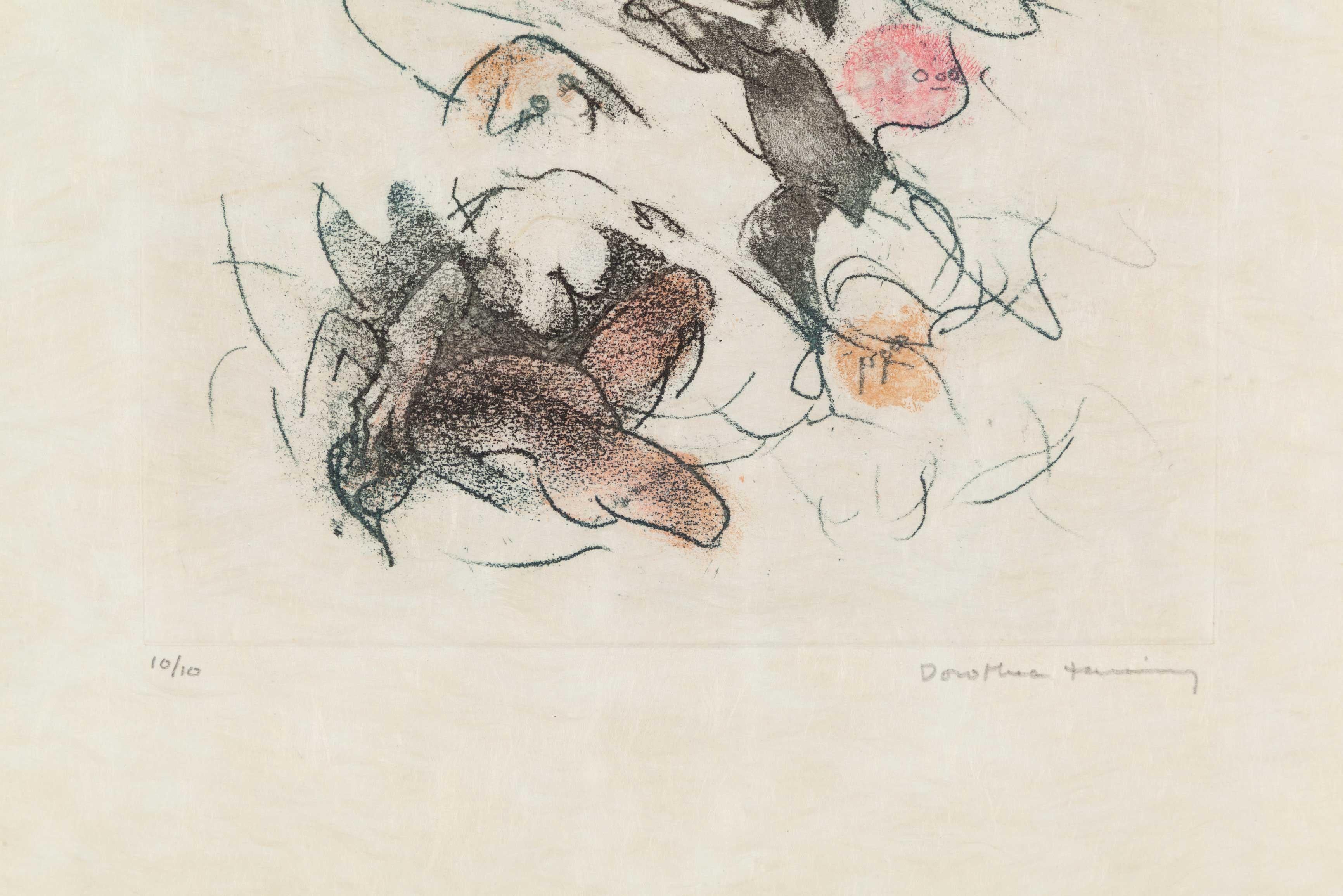 Personne Suite Nr. 6 (Beige), Abstract Drawing, von Dorothea Tanning
