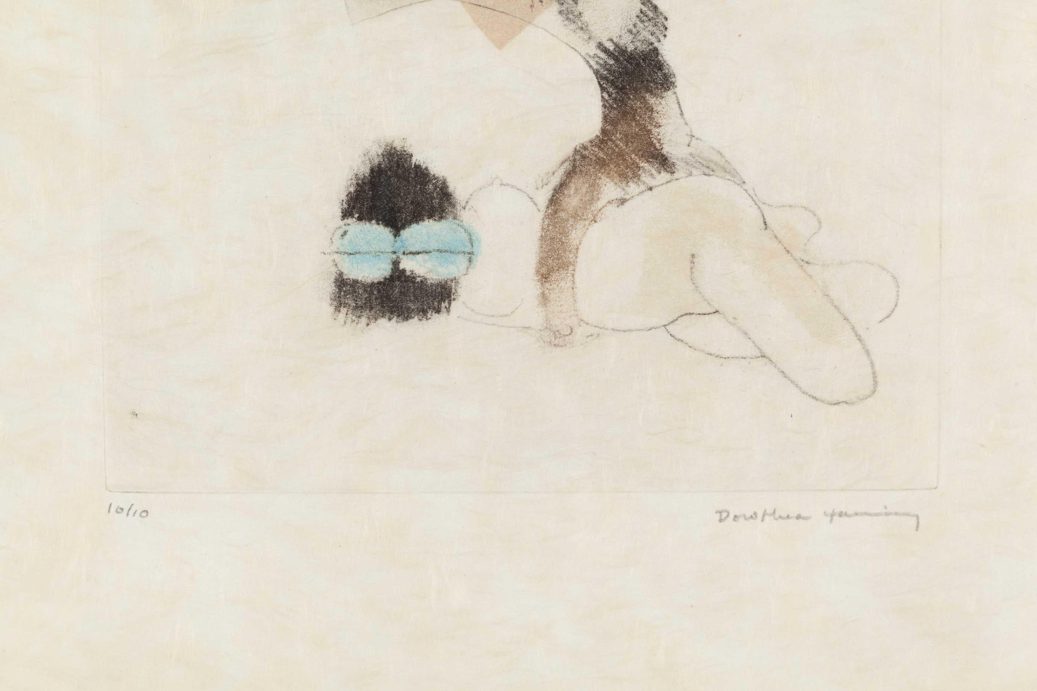 Personne Suite Nr. 9 (Beige), Abstract Drawing, von Dorothea Tanning