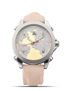 Diamond MOP  dial Five Time Zone World Time Quartz Unisex Watch