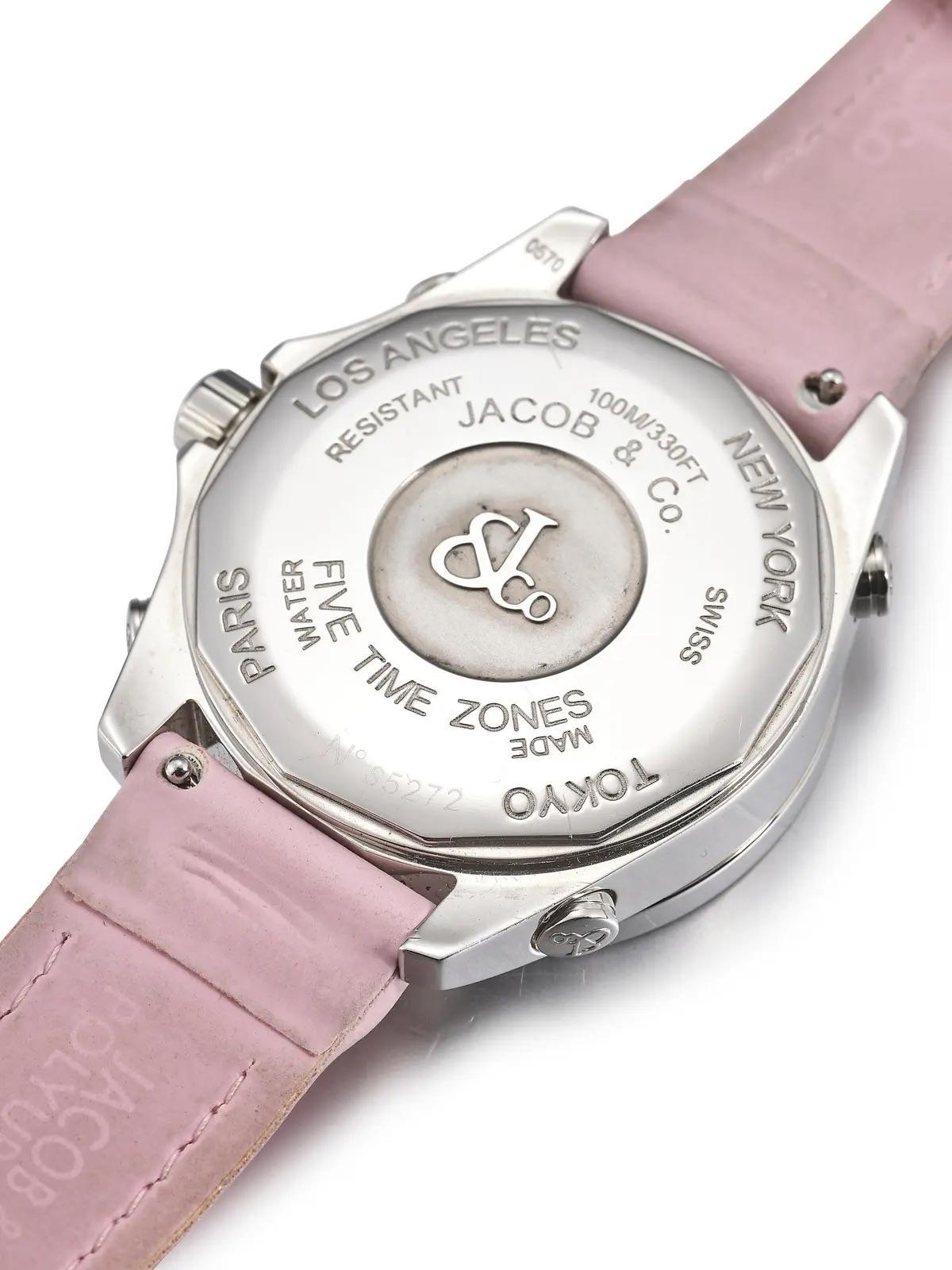 Diamond Dial Five Time Zone World Time Quartz Unisex Watch For Sale 1