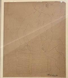Male Nude, Seated