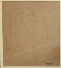 Untitled Female Nude, Seated