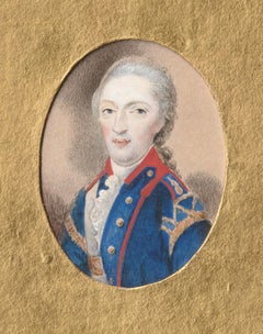 Miniature Portrait of  Officer, Marine Impériale in Napoleonic Dress Uniform