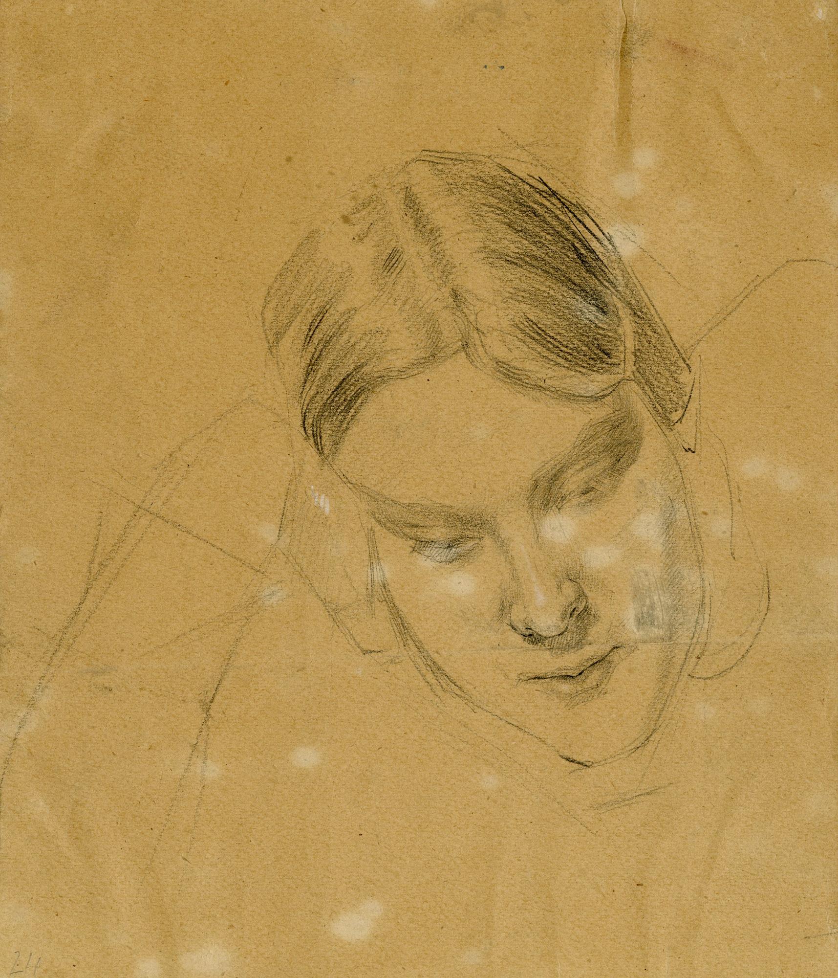 Unknown Portrait - Study of a woman in repose - Russian School
