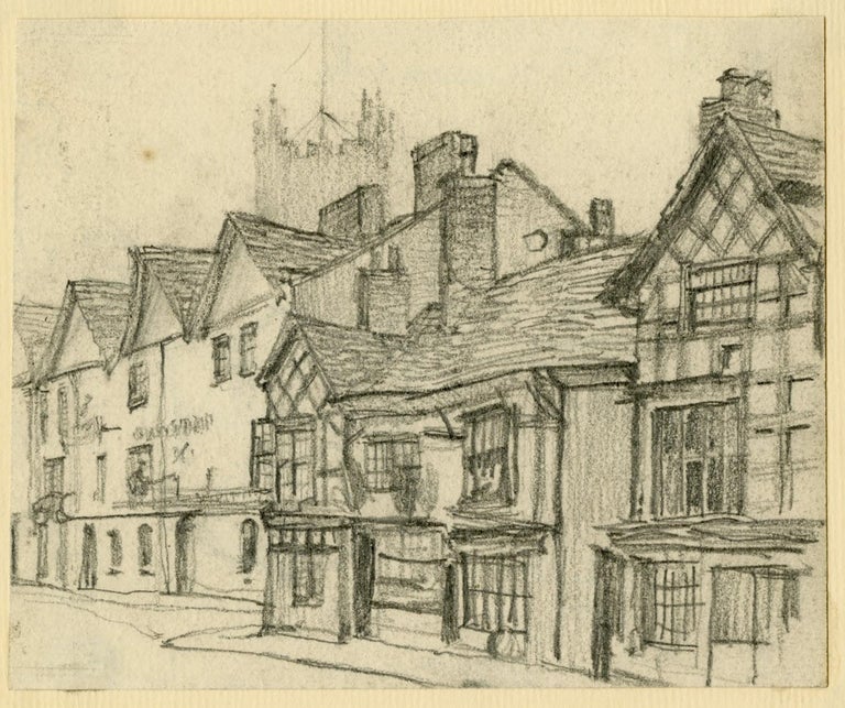 Dessin Original Frank Lewis Emanuel (1865-1948) - Thatched Cottage Hampstead 1910