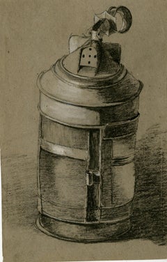 Nature morte à la lanterne - English School, 19e siècle