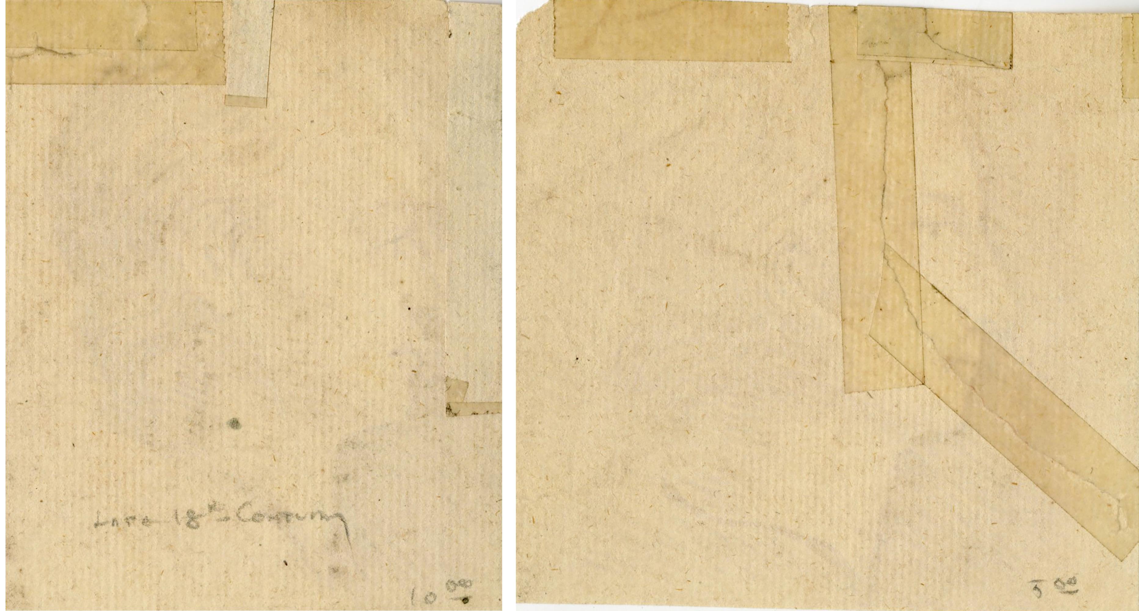 Ein Paar Porträts im Profil (2 Werke) - English School, 18. Jahrhundert – Art von Unknown
