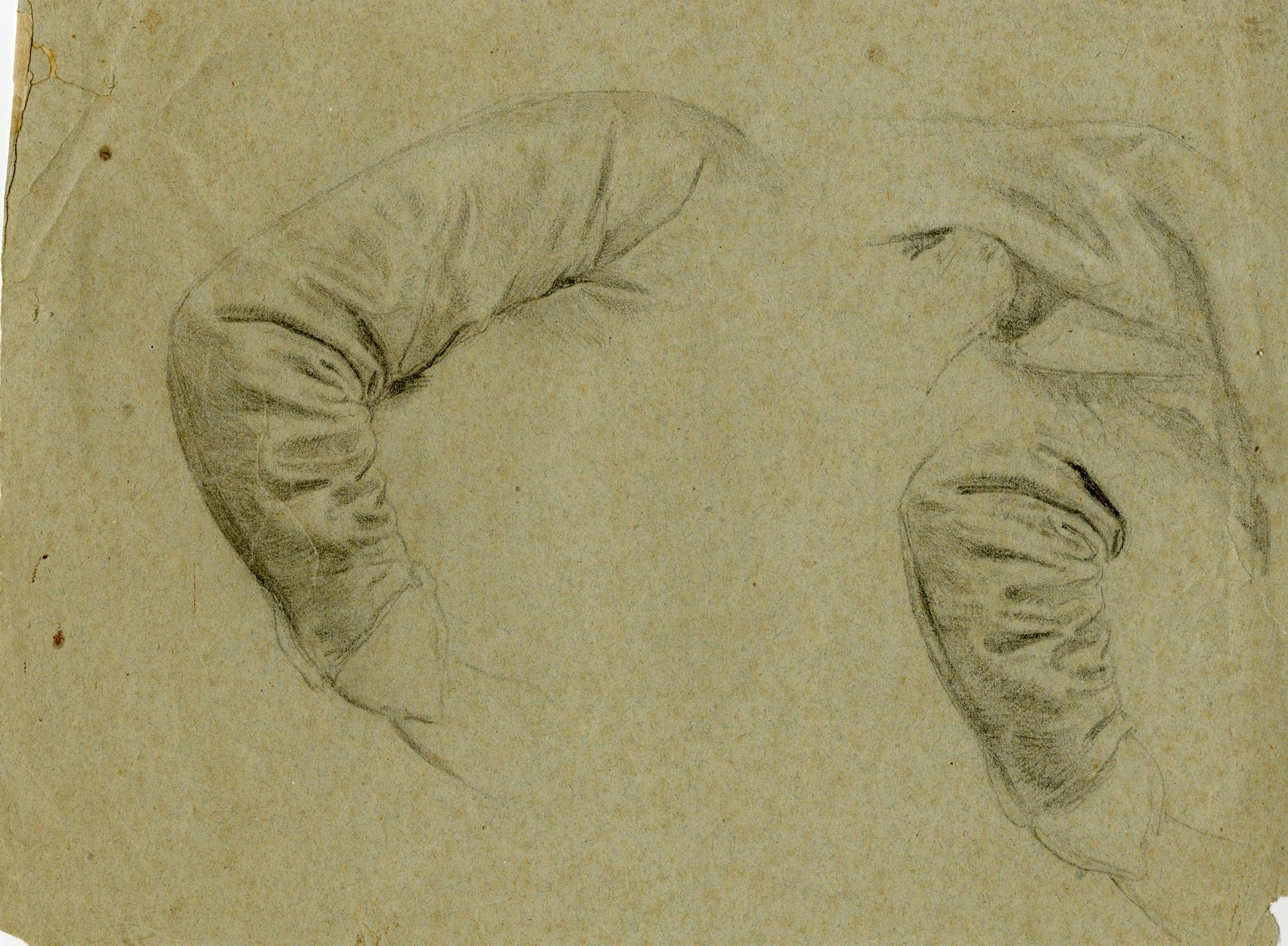 Studies of arms in draped sleeves