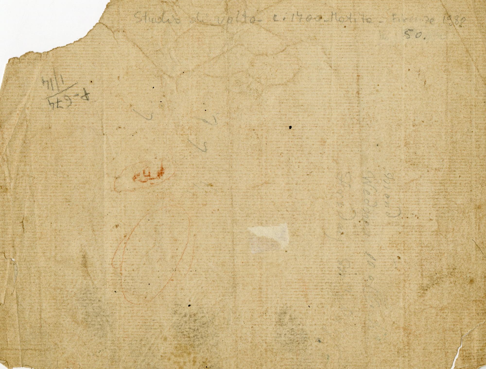 Studio di volto (Study of a boy's face, 2 views) Florentine School 18th century - Art by Unknown