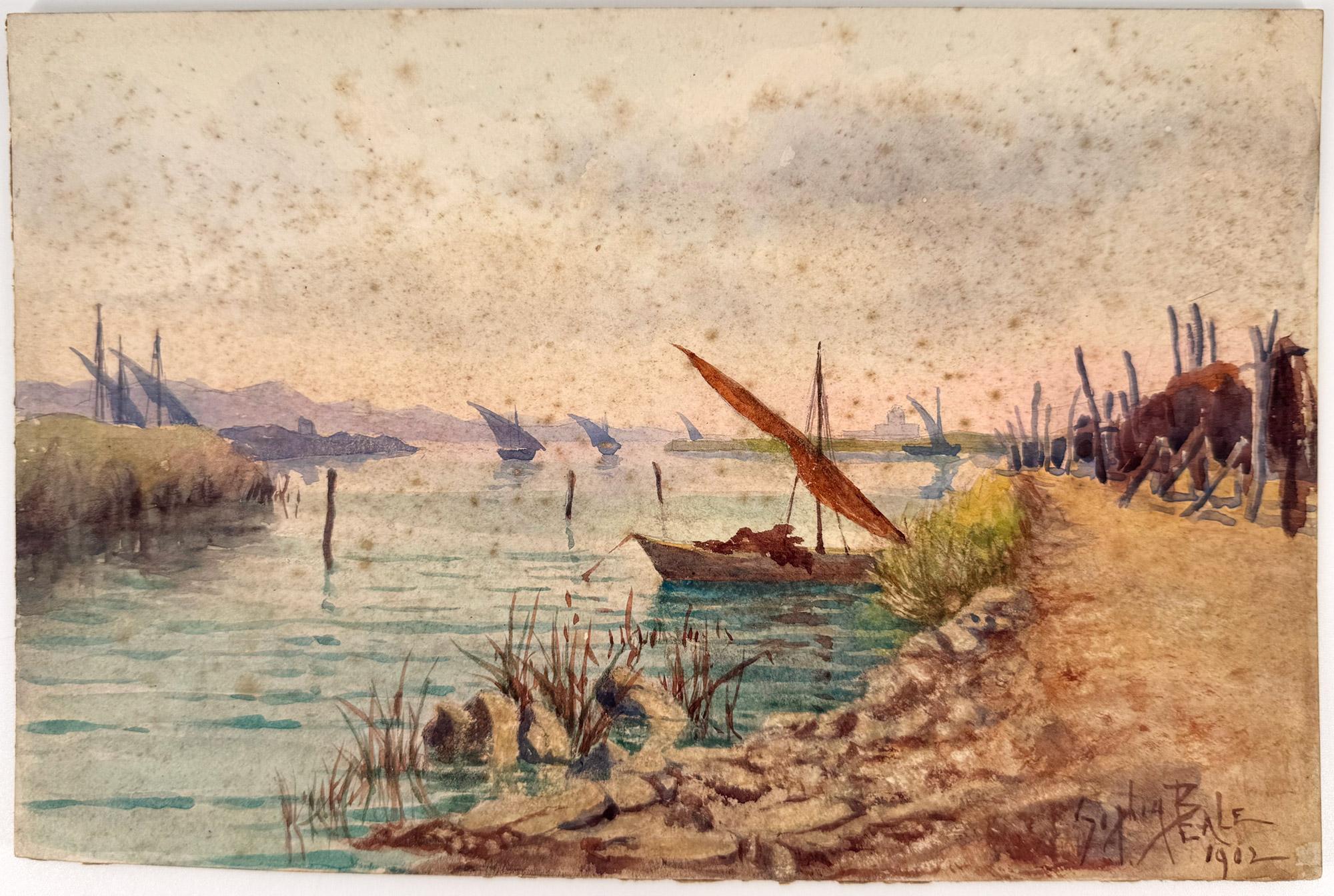 Insenatura paludosa con barche da pesca, Dorset