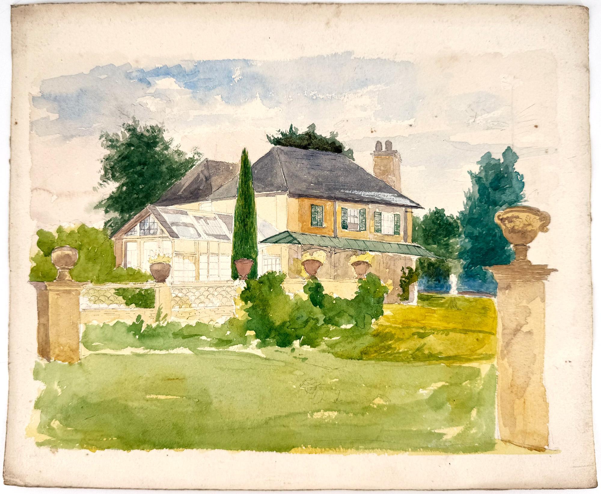 Country Manor, English School, 19th century