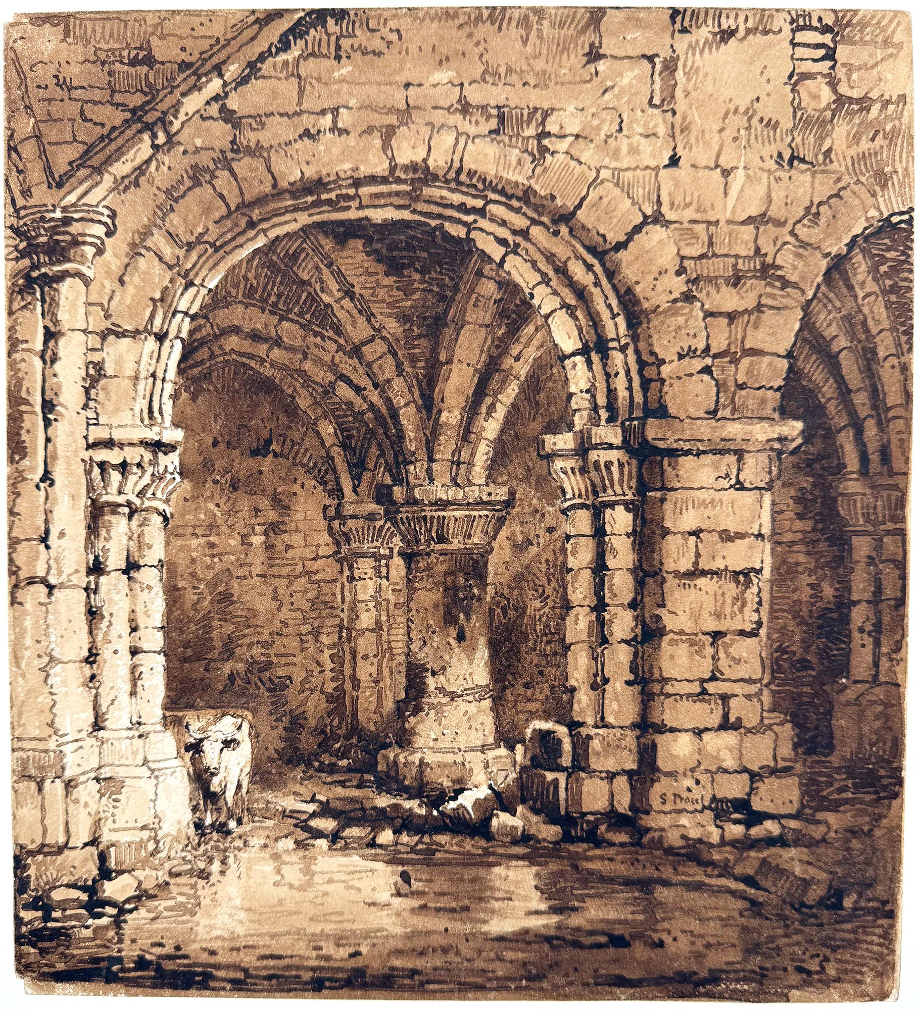 The Crypt at Kirkstall Abbey, Yorkshire