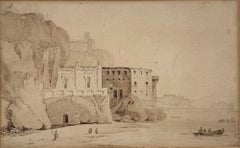 Küstenbefestigung mit Fischern und Skiffs, Gibraltar