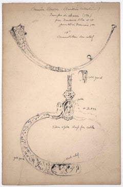 Studies of two decorative objects from the Musée Louvre – English School Studies of two decorative objects from the Musée Louvre – English School
