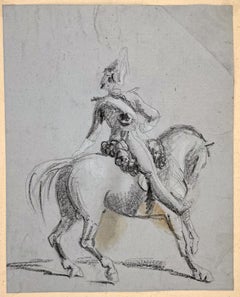 Study of a mounted Life Guard looking over his shoulder