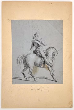 Study of a mounted Life Guard looking over his shoulder