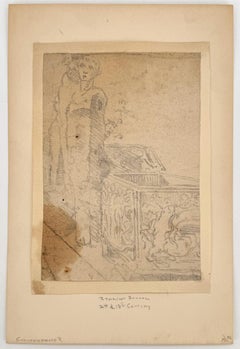 Capriccio of a decorative sarcophagus or cassone – Italian School, late 18th C.