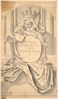 Study of a funerary monument or design for a wall – English School, 18th Century