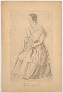 Study of a seated woman – American School 19th Century