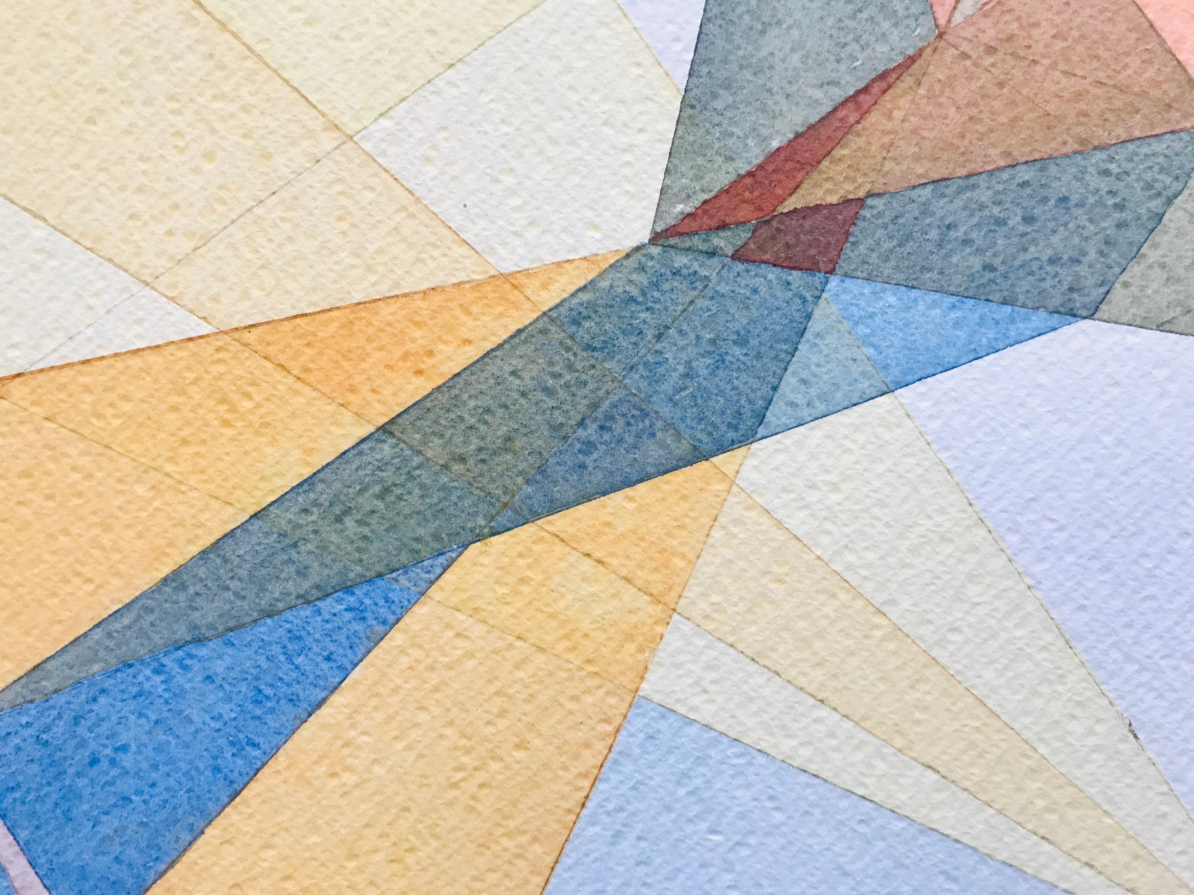 Strelizia mit Sonnenreflektoren von Annemarie Ambrosoli, abstrakte geometrische Strelizia im Angebot 1