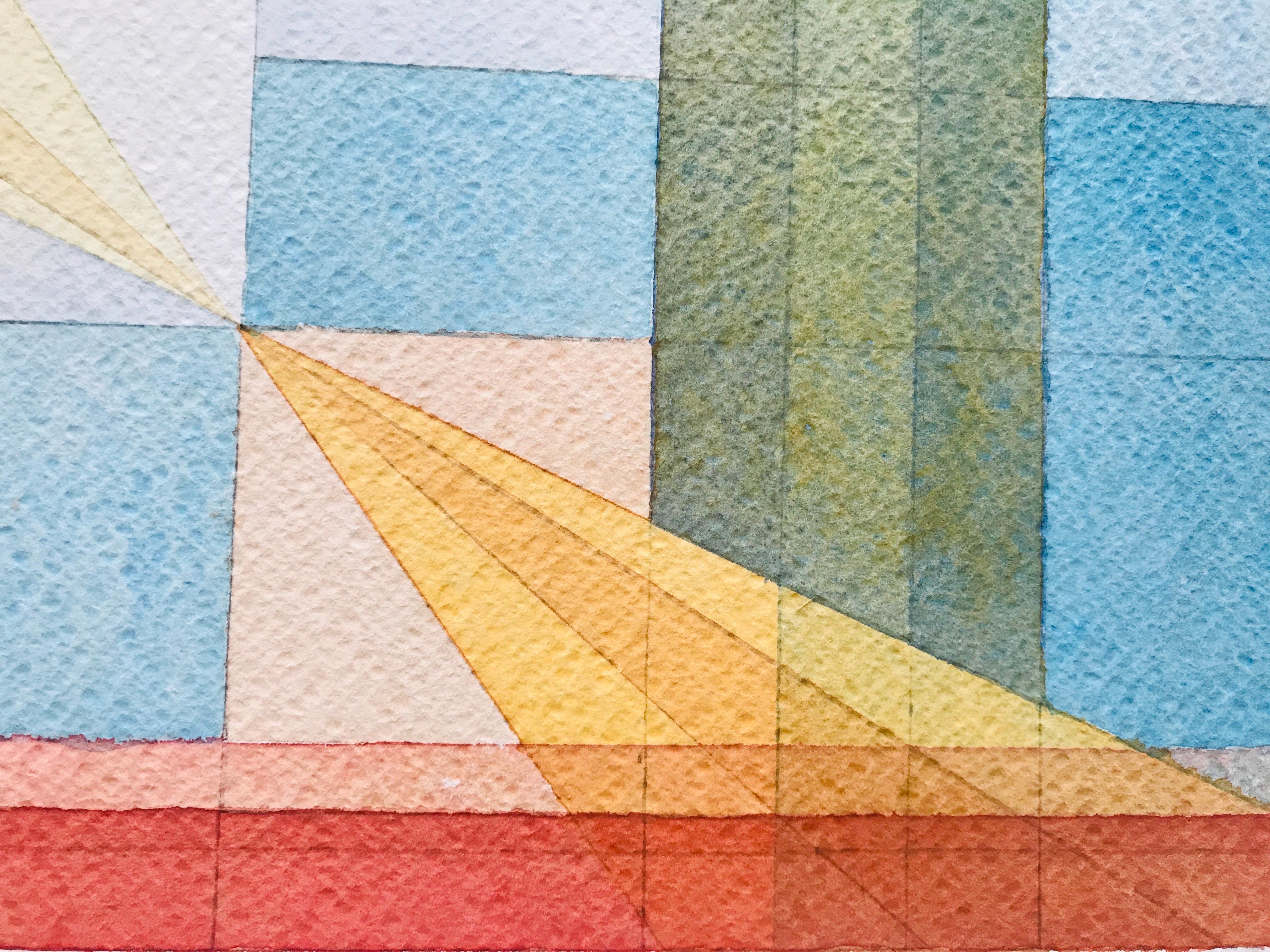 Strelizia mit Sonnenreflektoren von Annemarie Ambrosoli, abstrakte geometrische Strelizia im Angebot 5