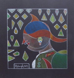 Reminiscence by Annemarie Ambrosoli, color pencil Figurative Abstract Geometric