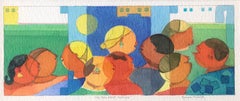 Day and Night Meeting by Annemarie Ambrosoli Figurative Abstract Geometric