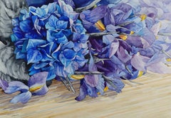Hydrangea and irises
