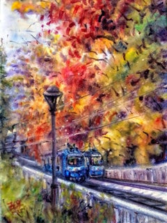 Un viaggio in una fiaba d'autunno, Paesaggio, Acquerello su carta