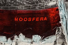 Noosfera, Pop Art Landscape Drawing, Acrylic on Paper, 2025