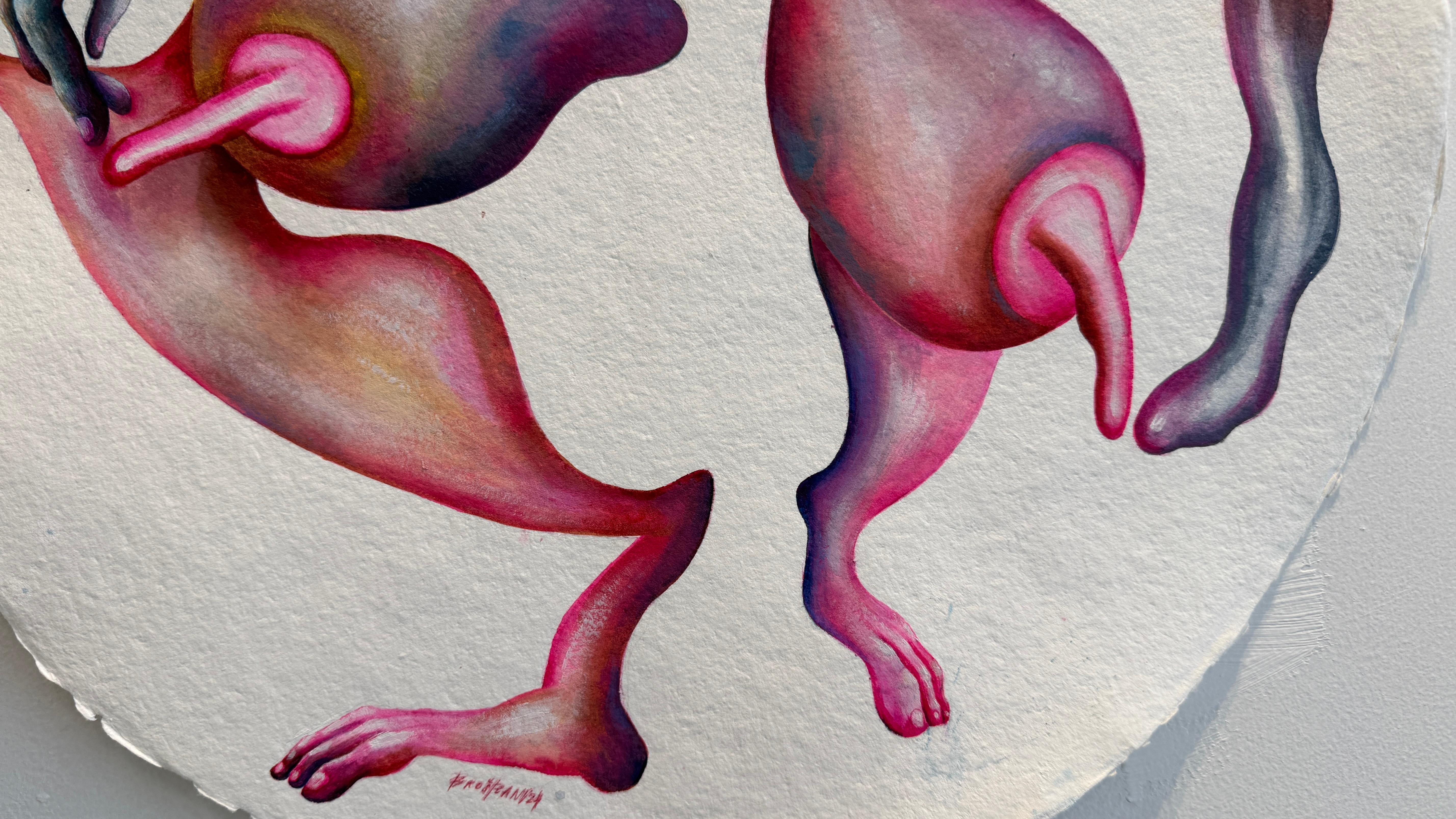 La Madre della fertilità - Abstract Drawing Grigio di Valentina Brostean