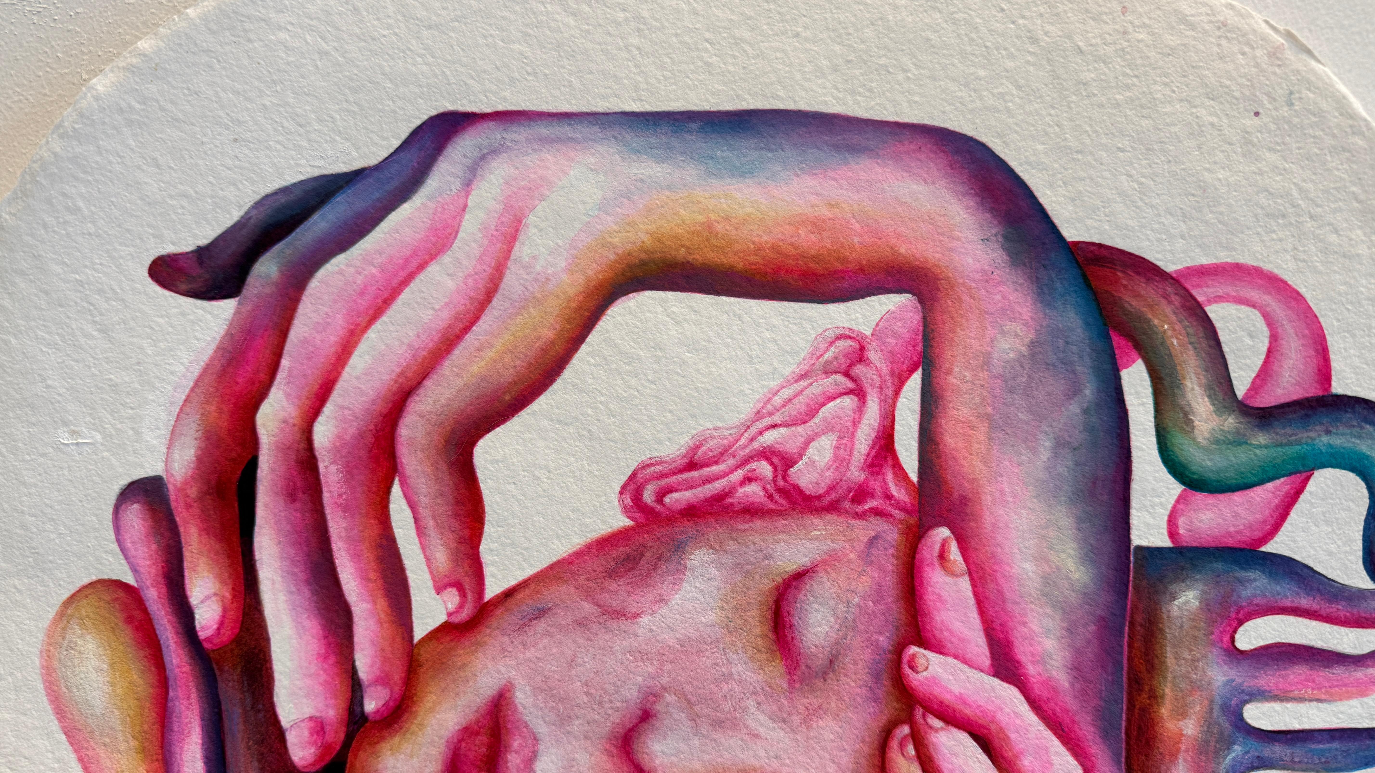 Contemplación de uno mismo - Mixed Media Art Neoexpresionista de Valentina Brostean