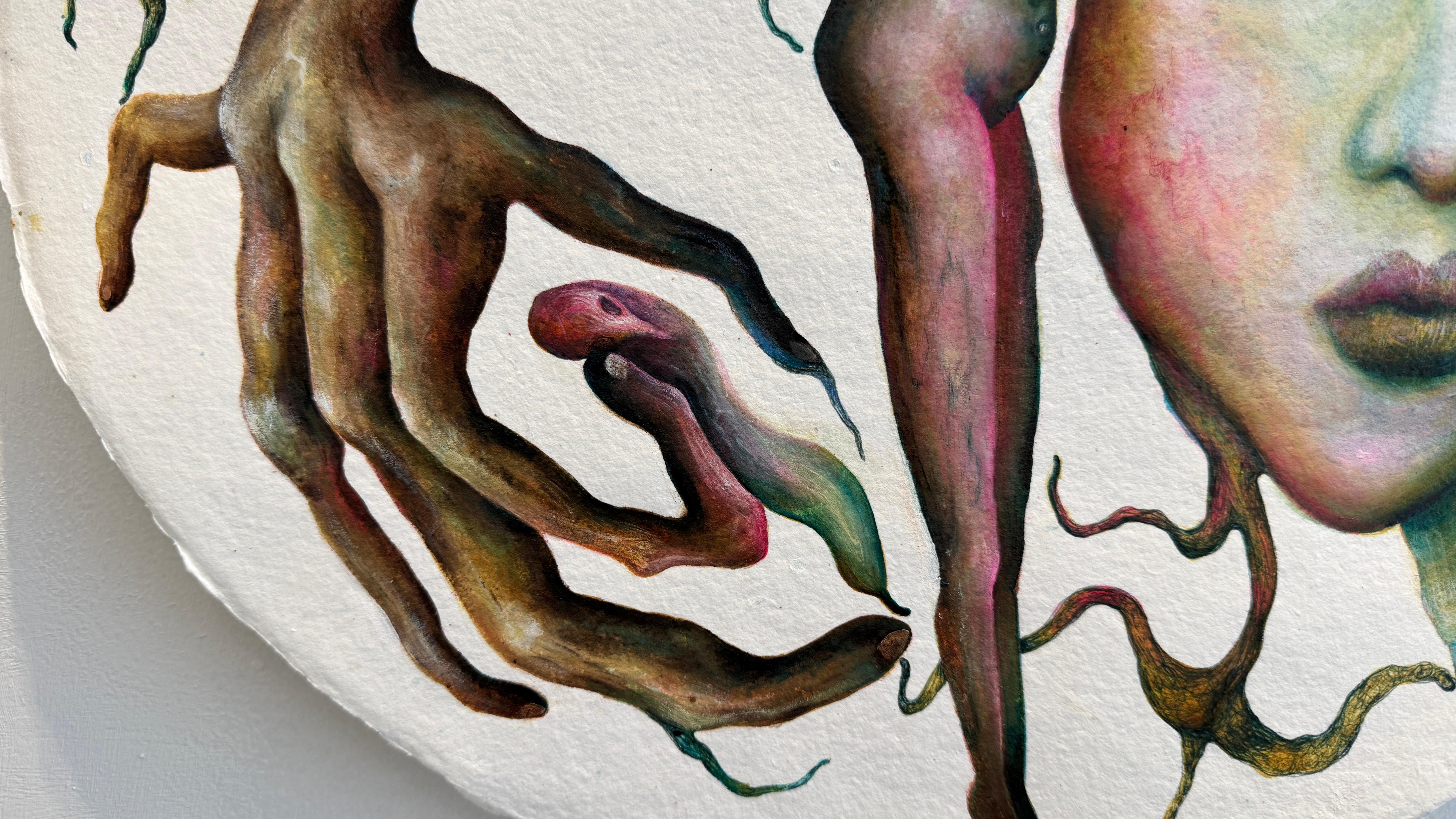 Las raíces - Abstract Drawing Gris de Valentina Brostean