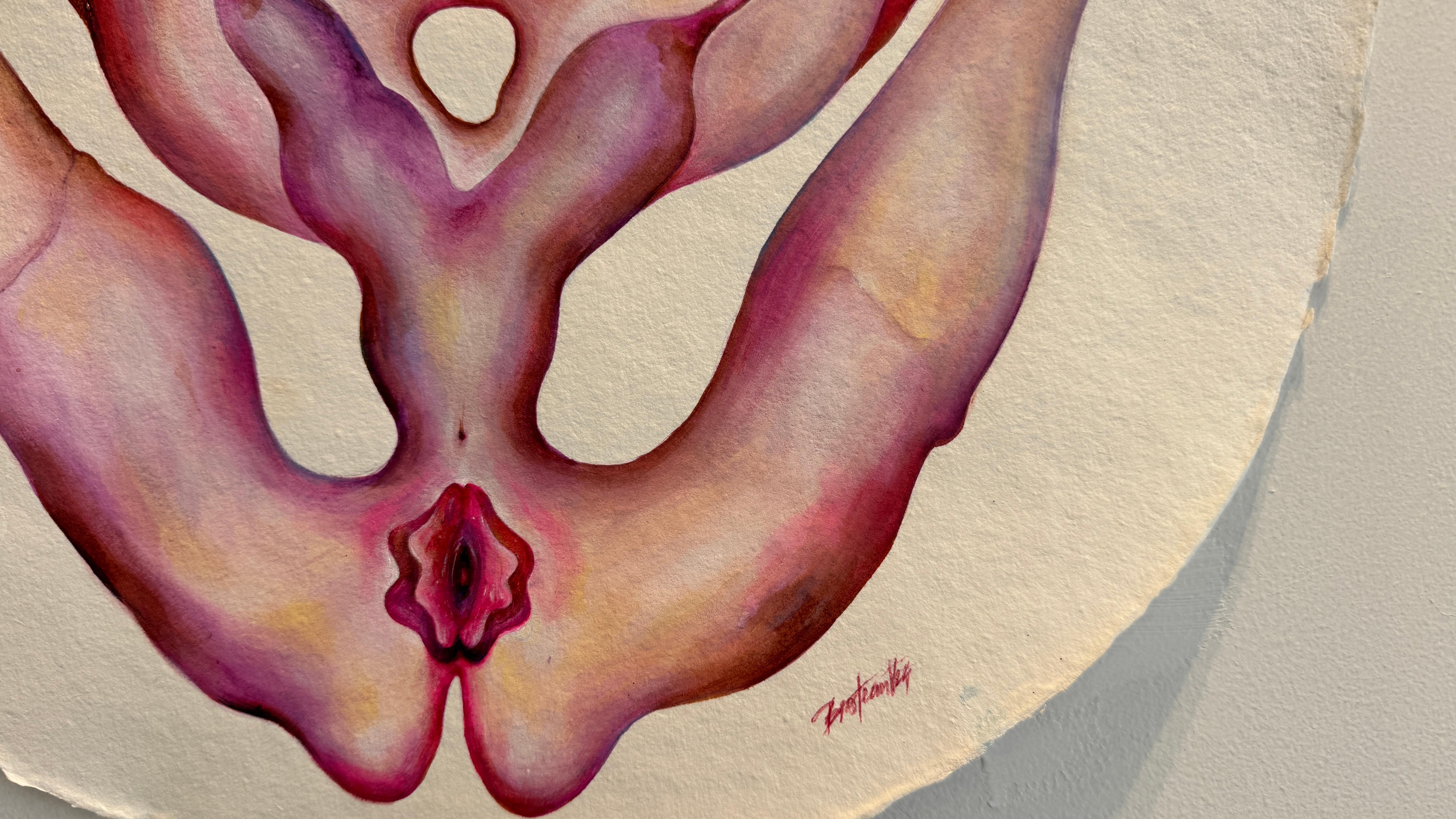 ¿Qué es el amor? - Abstract Drawing Gris de Valentina Brostean
