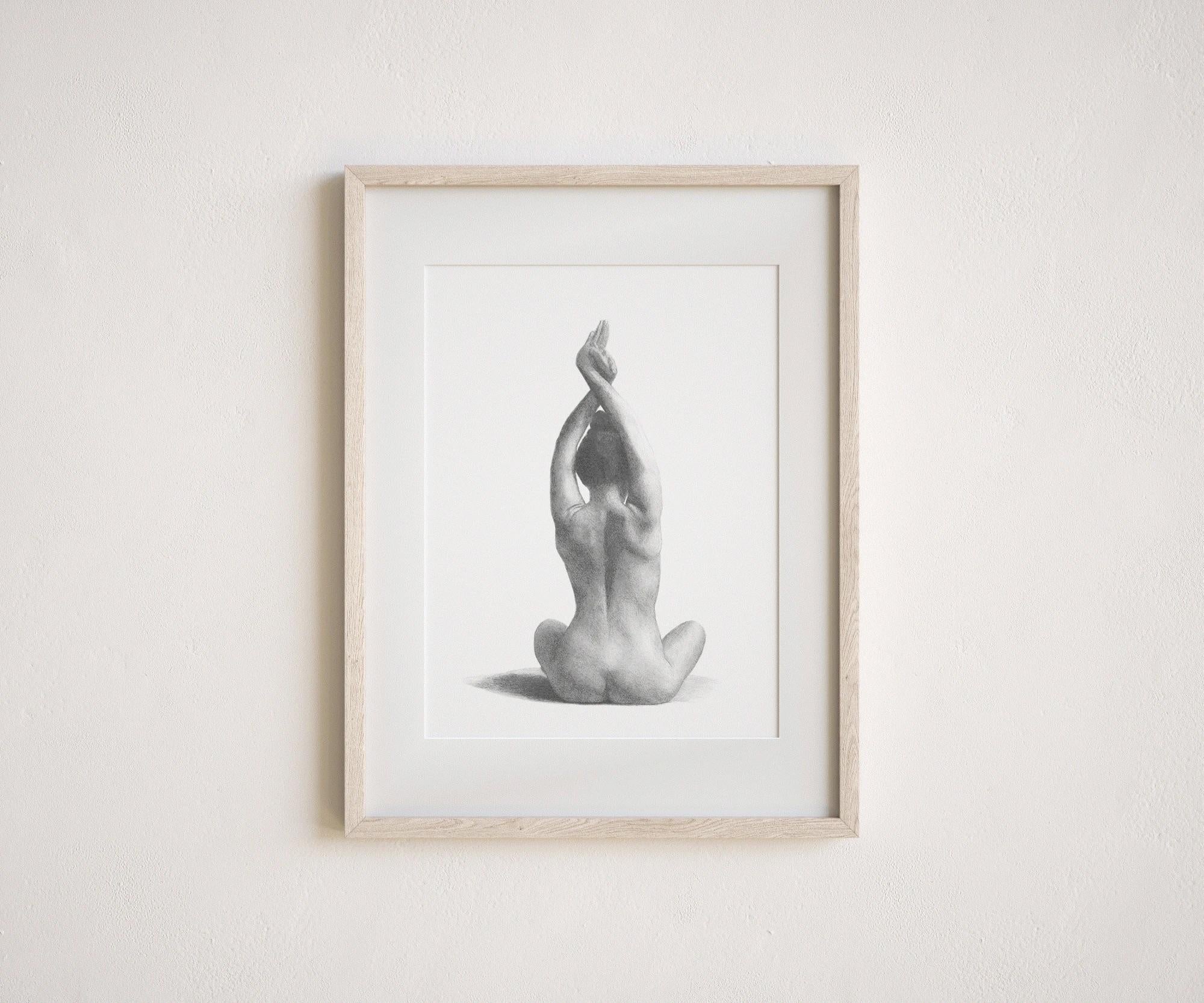 Preciosa III - Gray Figurative Art by Natalia Mancilla