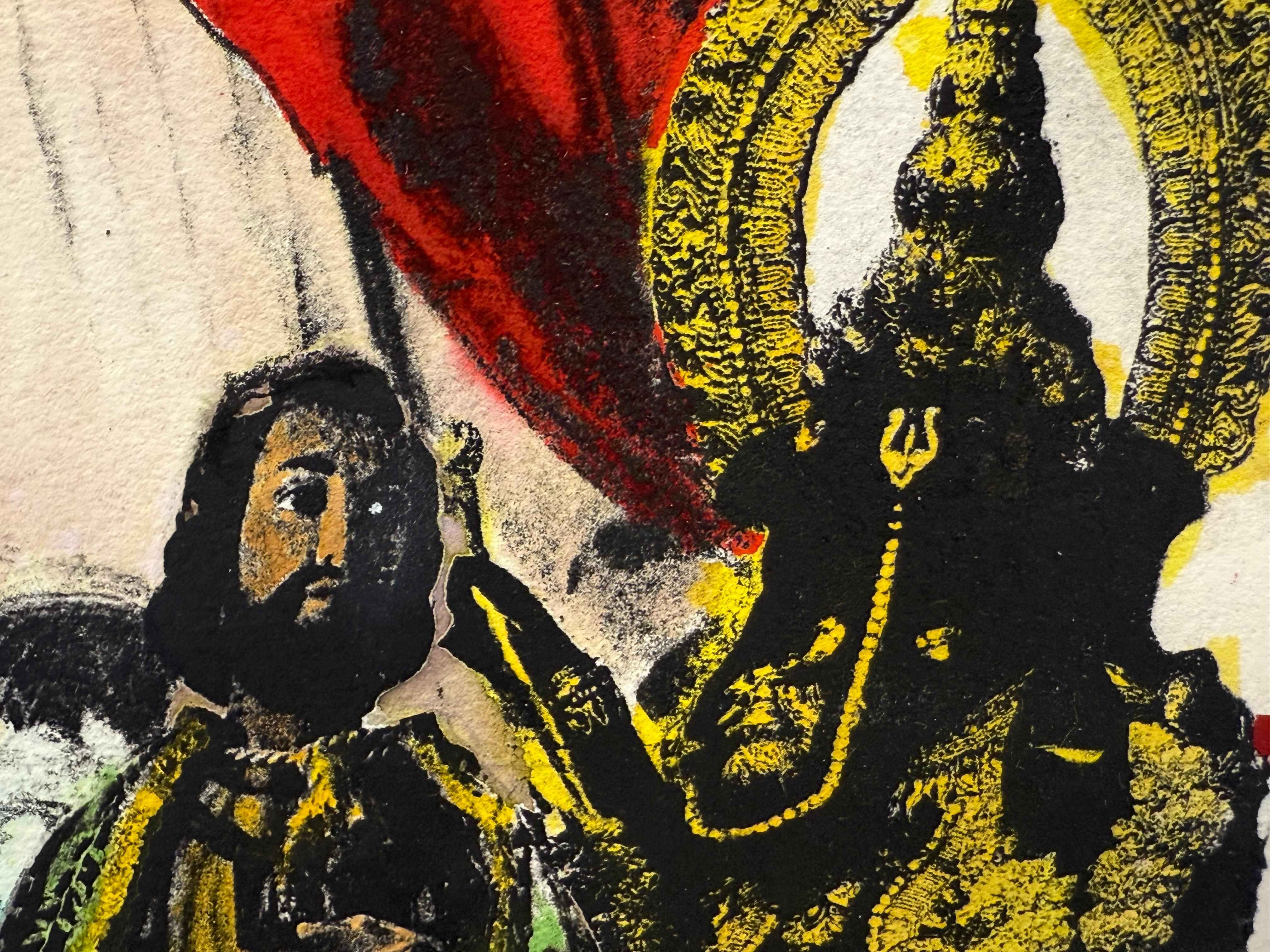 Katy Kidd’s work is a bold and honest reflection of a world that doesn’t make sense. Through painting, prints, collage, and street art, she explores big questions about religion, power, identity, and the myths we’re told to believe—like the American