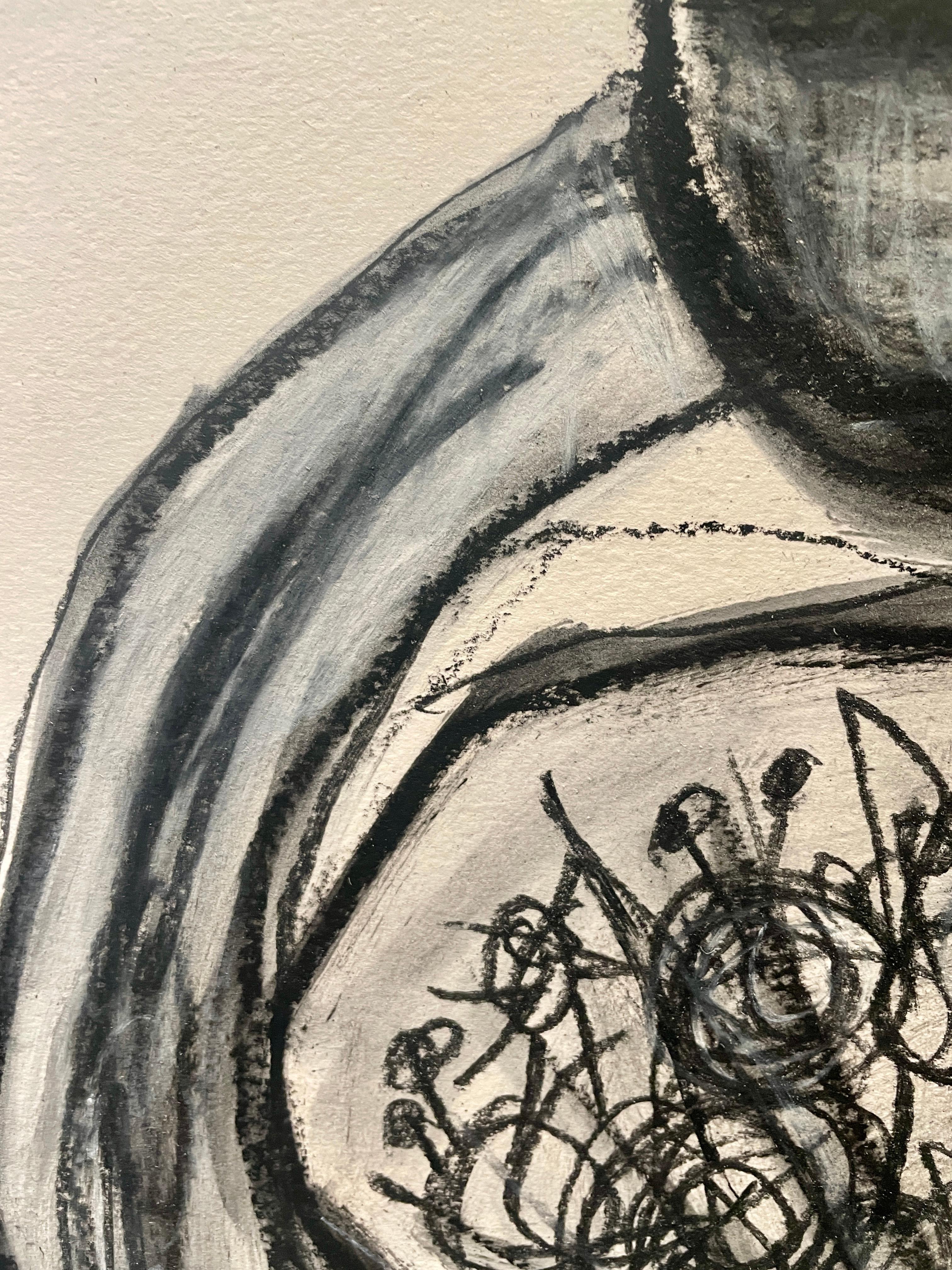 Arcano nero con Fiori - Art de Nicola Cucchiaro