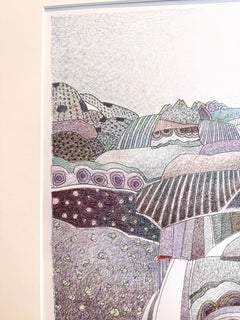 BP36 Ballpoint Pen: Drawing on Paper, Landscape, Framed, 2026