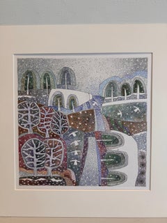 Stylo à bille BP40, dessin figuratif, paysage, 2026, 43 x 43 cm