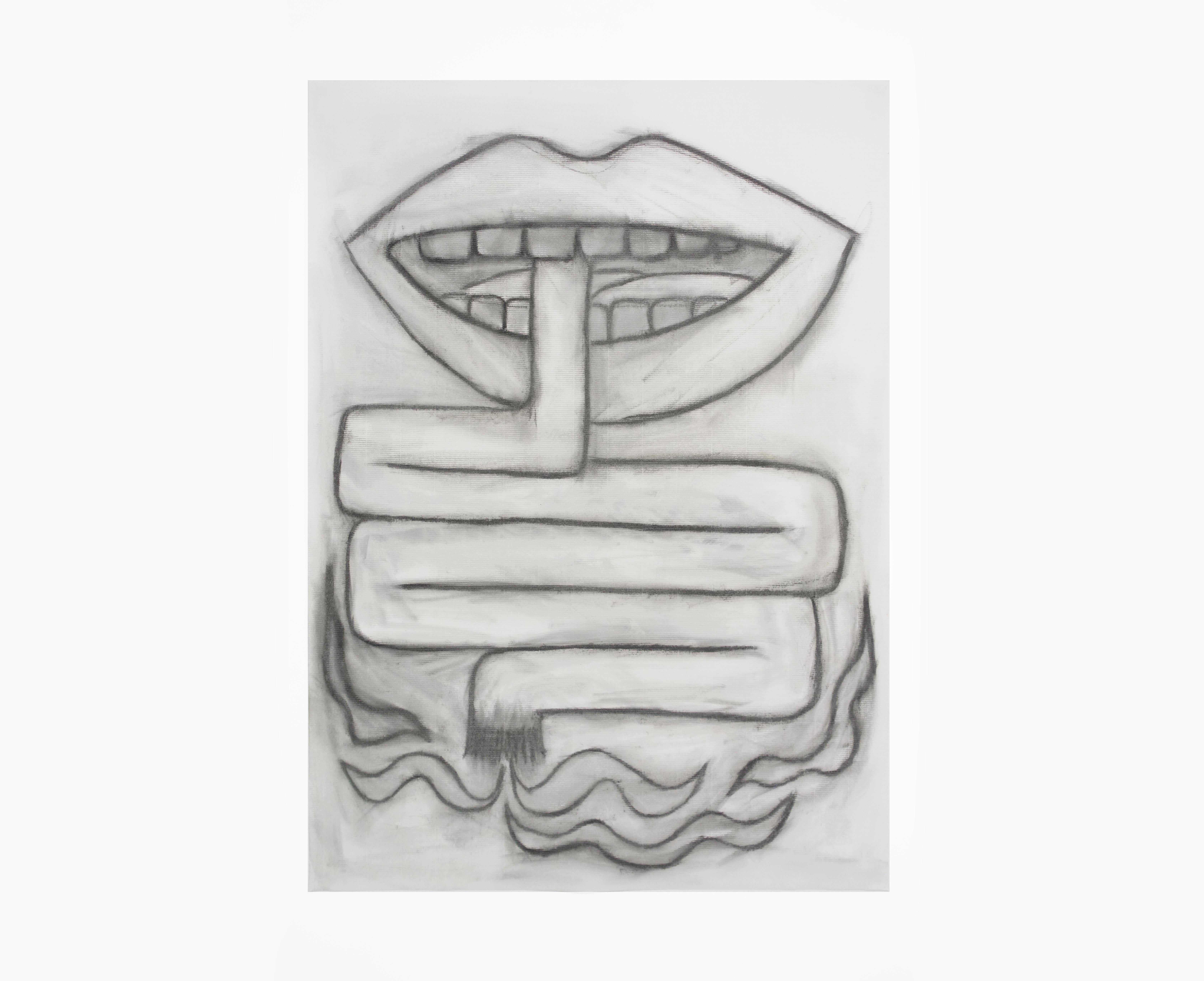 Rafael Melendez Abstract Drawing - Mouth Smoking