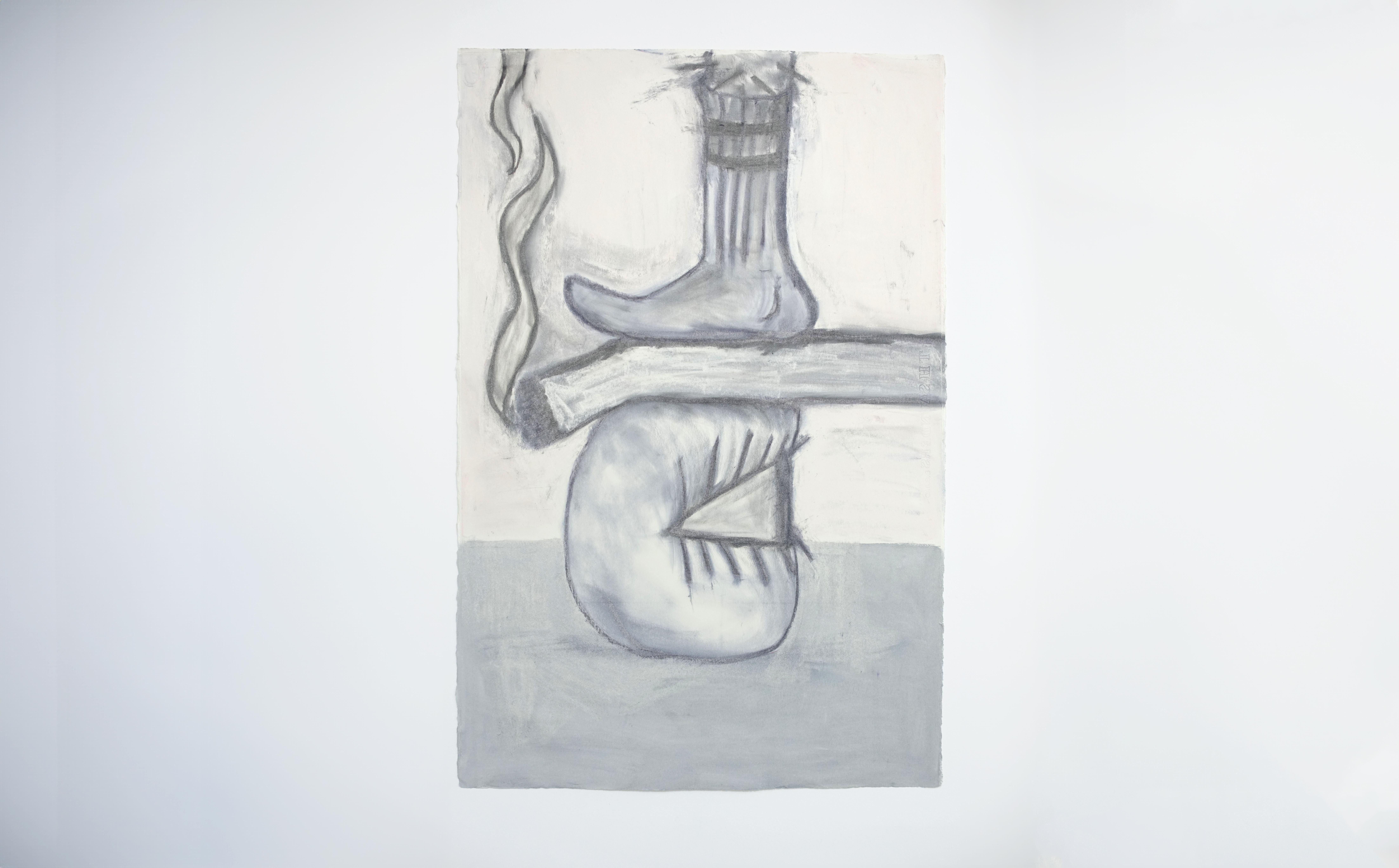 Rafael Melendez Figurative Art - Foot Head Smoking