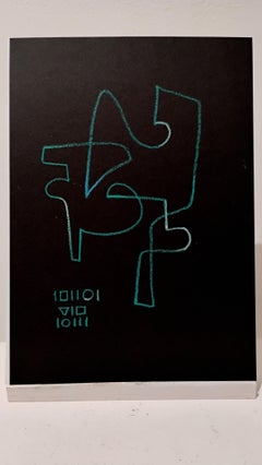 "Green melody" by Anna Pennati, pastel on black cardboard, mythology