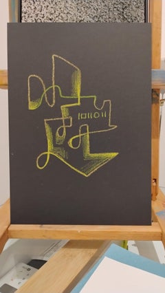 "Orion" par Anna Pennati, pastel sur carton noir, mythologie
