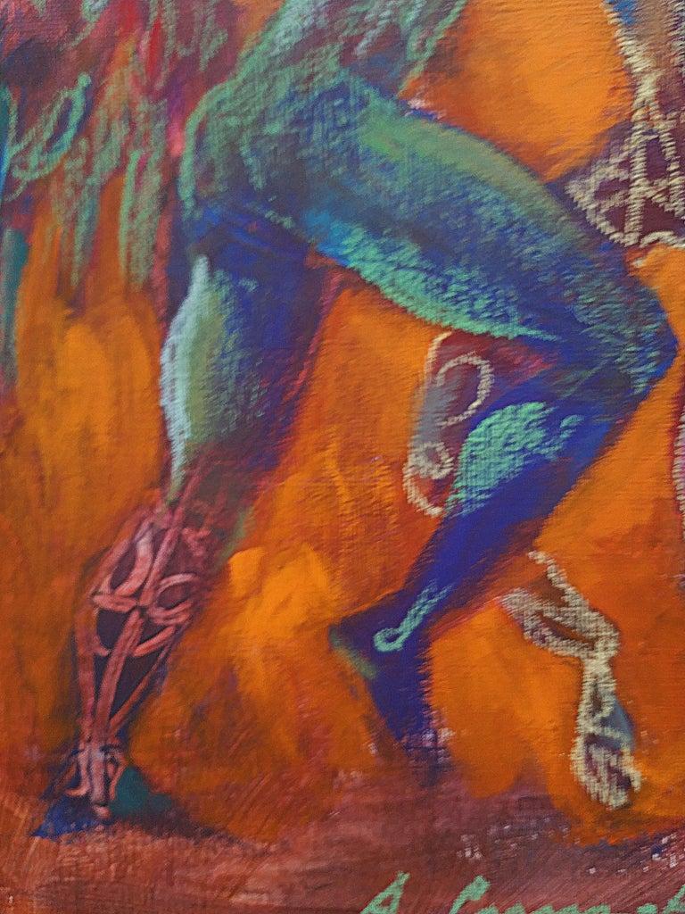 El Ángel, contemporáneo, poemas de William Blake y George Byron, acrílico sobre papel en venta 1