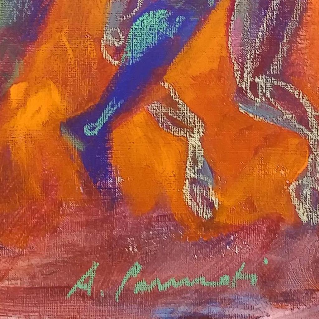 El Ángel, contemporáneo, poemas de William Blake y George Byron, acrílico sobre papel en venta 2