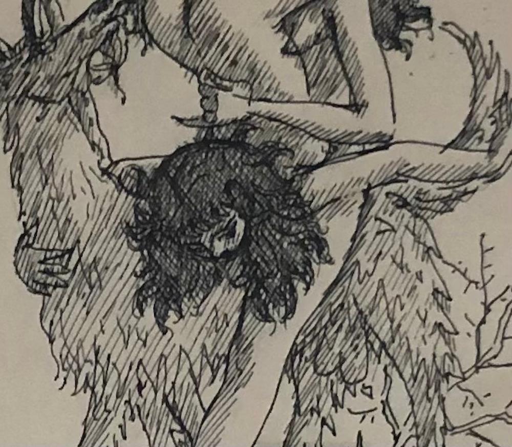 Kleine Witchchen 5 (Grau), Nude, von Emile Chambon