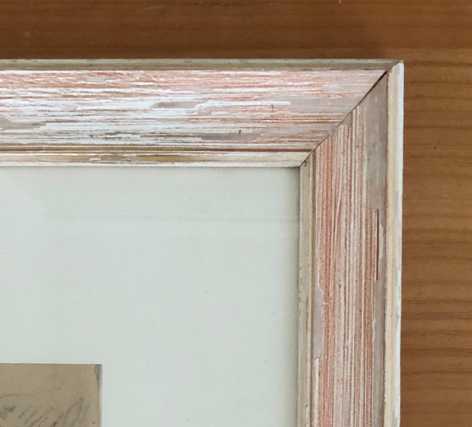 Work dedicated by the artist for one of his friend

Work on paper
Light pink wooden frame with glass pane
43.5 x 39 x 2 cm