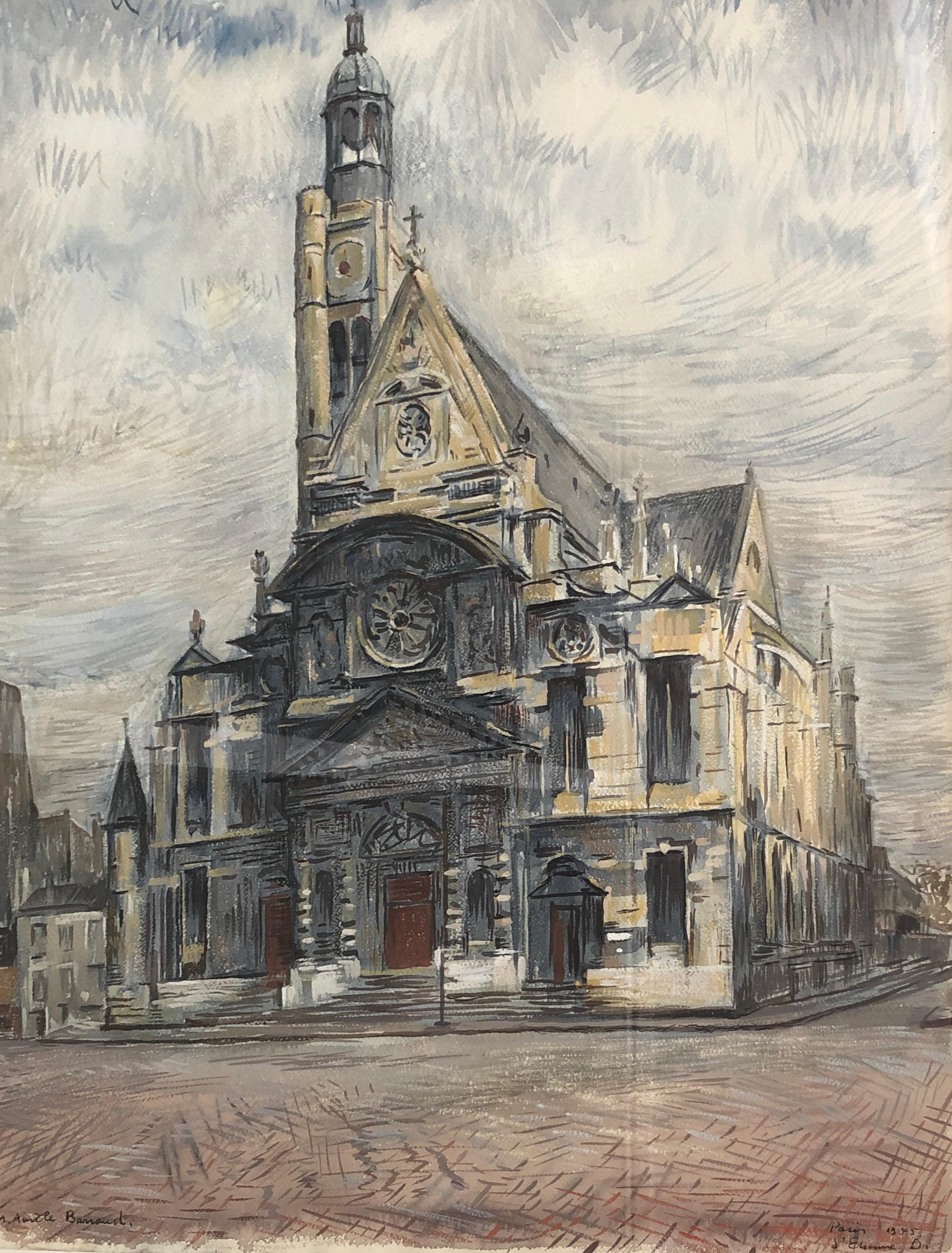 Aurèle Barraud Landscape Art - Church of Saint-Etienne-Du-Mont, Paris